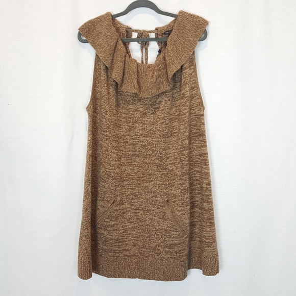 BCBGMaxAzria Dresses & Skirts - BCBGMaxAzria | Camel Ruffled Wool Sweater Dress